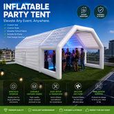 NB-TE062 Large White Inflatable Party Tent UV Waterproof Inflatable Shelter for Outdoor Wedding Backyard Event Commercial Exhibition Pool Shade Quick Inflate Setup