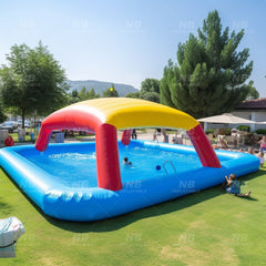 NB-WTP004 Airtight durable rectangle water pool blue PVC tarpaulin kids inflatable swimming pool