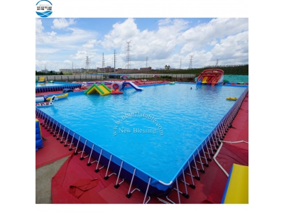 NB-MSP01 Portable pvc inflatable Rectangular Metal Frame Swimming Pool