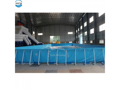 NB-MSP3 inflatable above ground steel frame swimming pool for adults and kids water park metal swim pool for sale