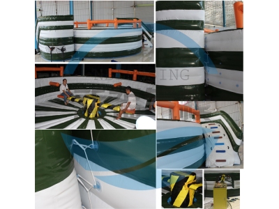 (SP16-3)New Crazy Inflatable Eliminator Zone,Inflatable Meltdown Mechanical Rotating Obstacles Wipeout 