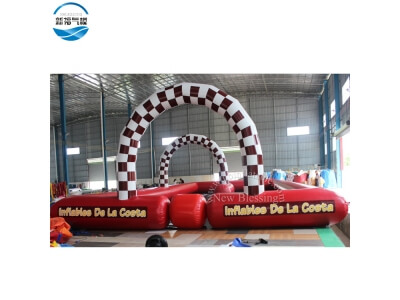 (SP37)Cheap price inflatable go kart track inflatable race track inflatable zorb ball track for sale