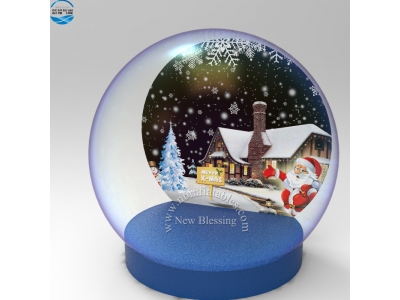 NB-TE35 outdoor snow globe inflatable decorations,giant Christmas inflatable human size snow globe
