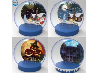 NB-TE38 snow globe for people jumping/ inflatable snow globe with blowing snow