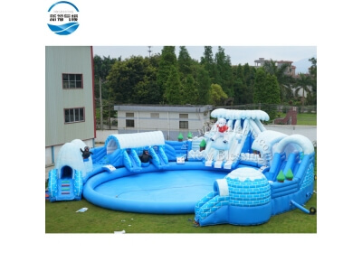 (LW02)Inflatable water amusement park,inflatable ice snow water slide with pool