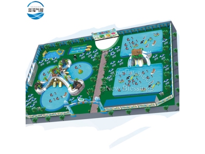 (LW07)Commercial inflatable water park design for land with pool, slide water games on aqua park equipment