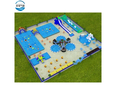(LW13)Giant commercial inflatable water park with Pool and Slide 