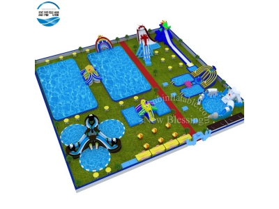 (LW14)Interesting Amusement Park Inflatable Giant Aqua Fun Slide Pool Water Park