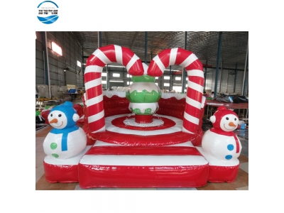 NBBC-027 Wholesale 4x4m lovely inflatable snowman bouncer