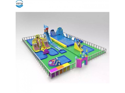 Huge Special Land Moving Inflatable Ground Water Park For Sale