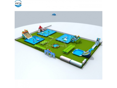 Commercial Adult Kids Water Park Inflatable Sea Land Water Theme Amusement Park Floating Toys Games Design Equipment prices