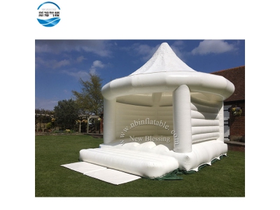  (NBBC-07  )Inflatable bouncy white wedding jumping bouncer for party 