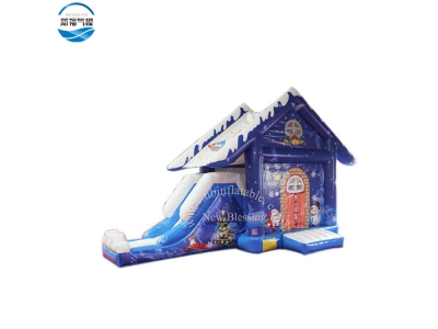 NB-CH18 Christmas inflatable slide &bouncer for reantal  promotion 