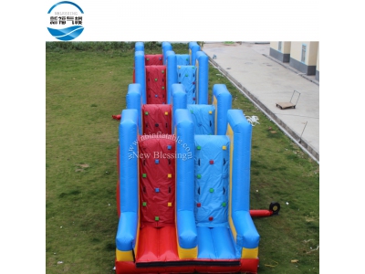 NBOB-1002 Wholesale PVC long inflatable outdoor obstacle course equipment