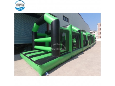 NBOB-017 30x3.6m commercial grade customzied carzy fun inflatable obstacle course