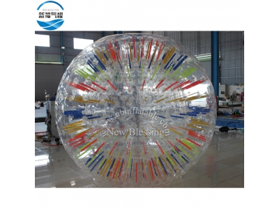 NB-B13 Transparent PVC material fluorescent giant roll inside inflatable zorb ball