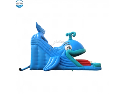 NBSL-1003 Inflatable blue whale 8x5m slide