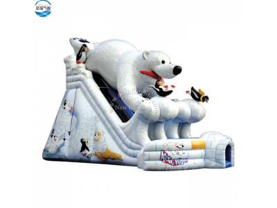 NBSL-1004 Arctic bear inflatable slide