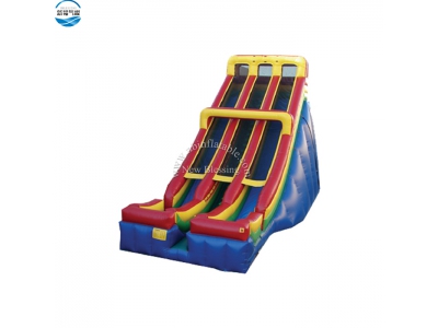 NBSL-1008 Triple lane inflatable slide with climbing ladders
