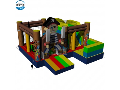 NBCO-1008 5.1x5m pirate inflatable bouncer/jumping combo for sale