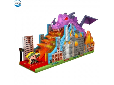NBSL-1032 Inflatable evil dragon slide