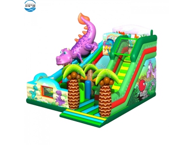 NBSL-1038 Dino world inflatable slide on land 