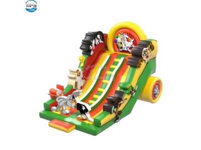 NBSL-1043 Rabbit animals inflatable slide for kids and adults