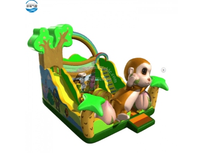 NBSL-1058 Huge monkey customs inflatable fun slide for sale