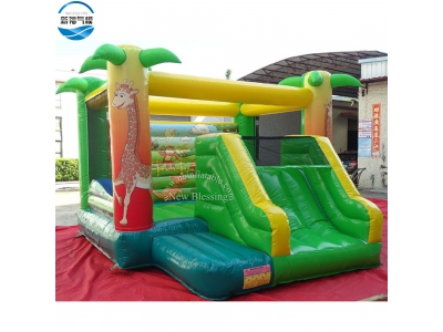 NBCO-1017 Forest theme animal inflatable bouncing combo house