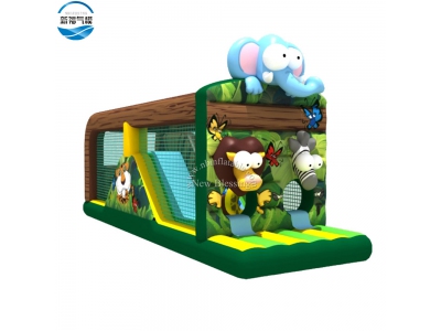 NBCO-1023 Forest zoo pvc bouncy house/inflatable jumping combo