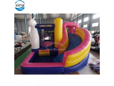 NBBC-078 New arrival 3.8x3.2m inflatable unicorn bouncer/combo for kids
