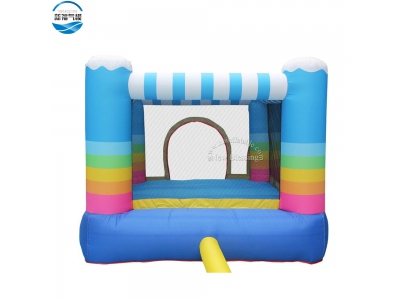 NBBO-1029 Rainbow colorful PVC inflatable bouncing bouncer for sale