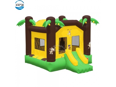 NBBO-1032 Lovely monkey forest inflatable jumping bouncer for kids