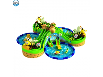 LW43 giant bees inflatable water slide aqua park