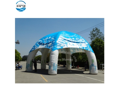NBTE-76 Inflatable blue printing spider tent with customized design 
