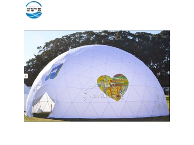 NBTE-82 Inflatable white dome tent with customized theme 