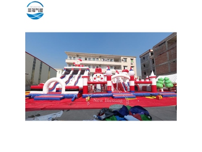NBXM-010 36*15m Christmas theme inflatable obstacle course 