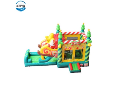  NBCH-22  Christmas inflatable bouncy house with nice printing