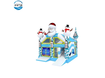 NBCH-36 Customized inflatable Christmas santa claus bouncer with slide 
