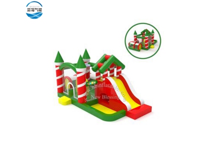 NBCH-38 Inflatable Christmas bouncer with slide