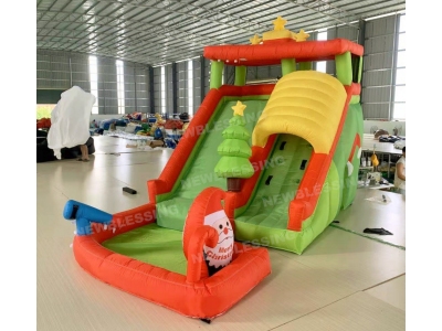 930346 Christmas Inflatable Bouncer Slide with Pool