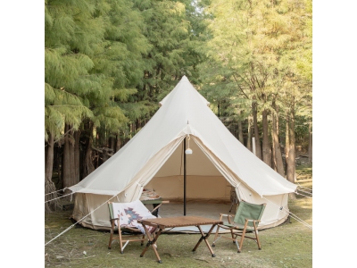 NB-HT008 High-grade glamping Indian cotton tent Mongolian yurt Mongolia 6m outdoor camping cotton fabric tent