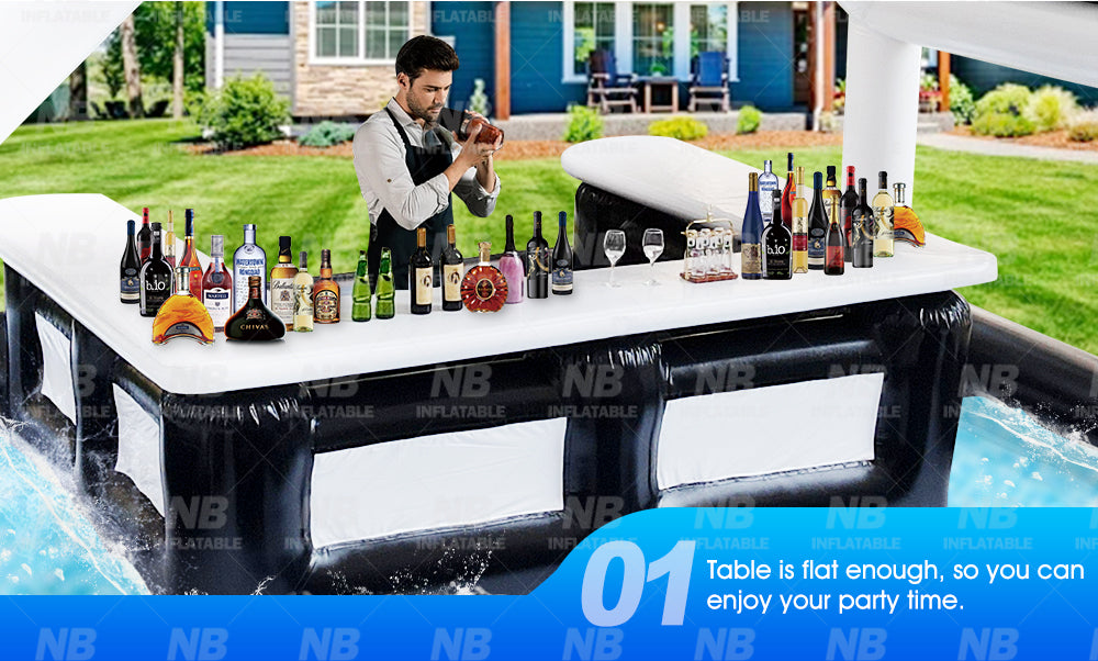inflatable tent for water NB-PB024 Customizable Outdoor Inflatable Pool Bar Tent New Design for Backyard Parties Swimming Pools and Water Bars