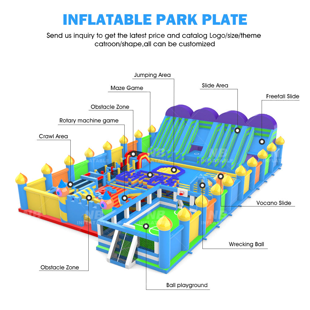 NB-OB055 Commercial juegos inflables para parque infantil large adults challenge game playground inflatable obstacle course