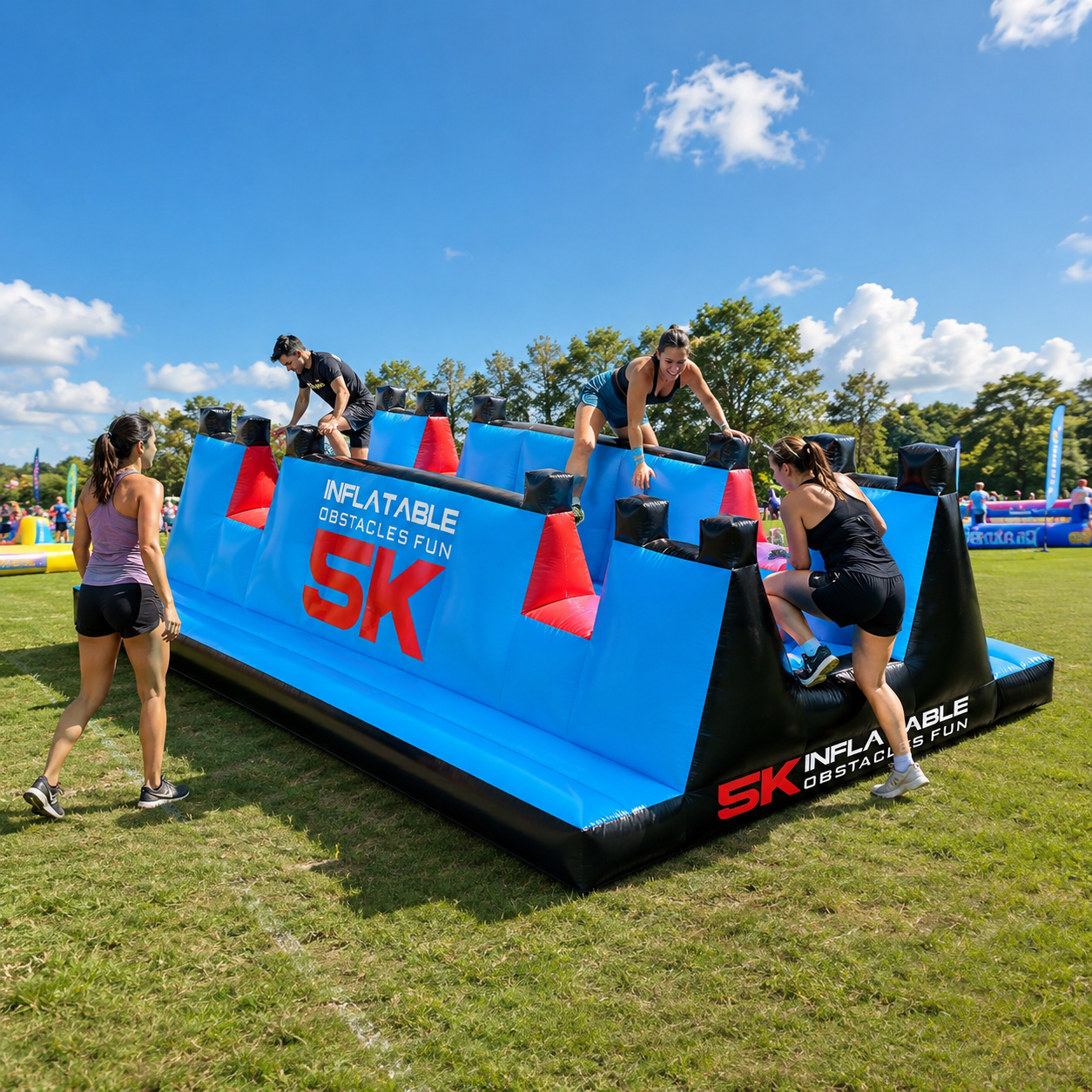 NB-OB063 Inflatable 5k Obstacle Course Outdoor Challenge Race Equipment For Events And Team Building