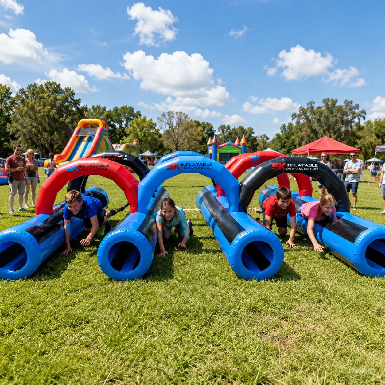 NB-OB064 Commercial Inflatable 5k Obstacle Course For Outdoor Sports Events And Family Fun Activities