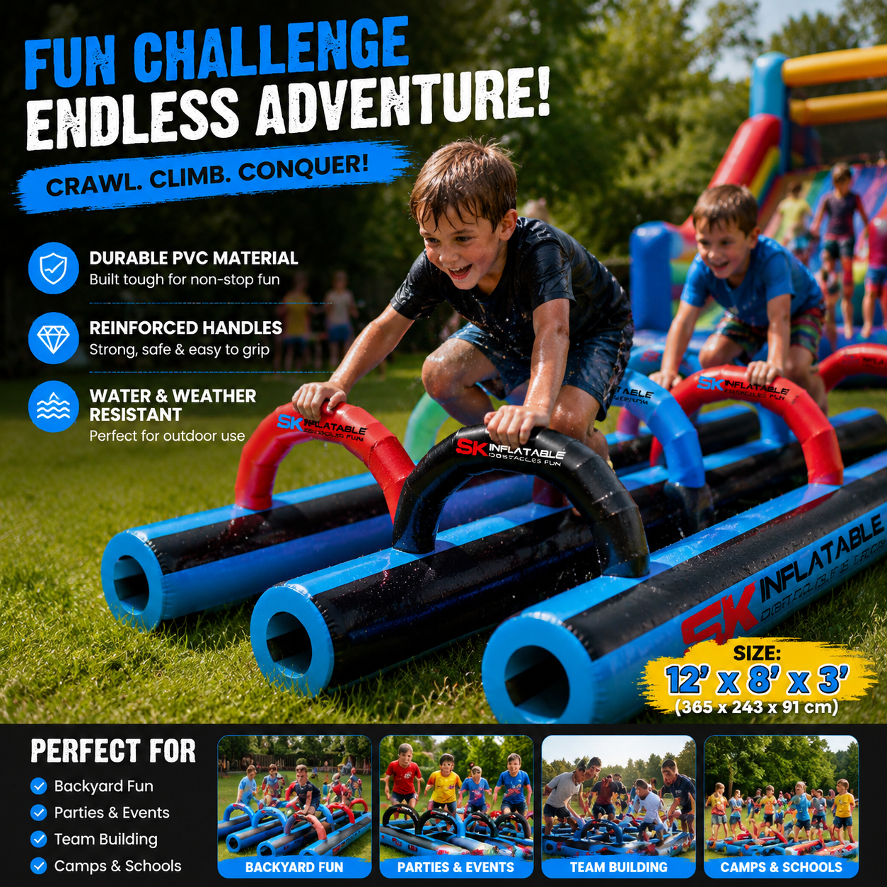 NB-OB064 Commercial Inflatable 5k Obstacle Course For Outdoor Sports Events And Family Fun Activities