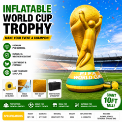 NG-SG091 Giant Inflatable World Cup Trophy Replica Commercial PVC Sports Event Decoration Blow Up Football Trophy For Promotion Party Stadium Display