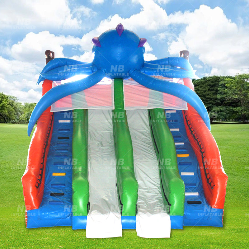 NB-SL045 New design Great White Shark them inflatable Water Slide With Pool Kids Outdoor Slide