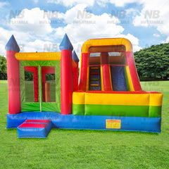 NB-BC115 Commercial Bounce House with Slide Giant Colorful Inflatable Castle Combo Inflatable Jumping House